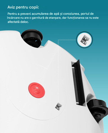 Robot Curățare Piscină Fără Fir, Autonomie 80 min, Filtrare Dublă 180 μm, Încărcare 3-4 h [8]