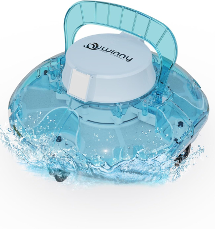 accesorii curatare piscina - Robot Curățare Piscină Fără Fir, Autonomie 80 min, Filtrare Dublă 180 μm, Încărcare 3-4 h