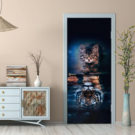 Autocolante - Autocolant autoadeziv 3D 77x200 cm pentru usi sau pereti