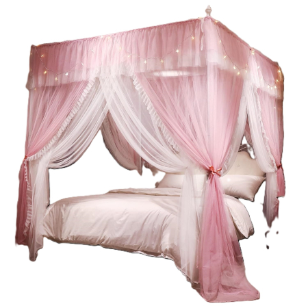Lenjerii si huse patut - Baldachin impunator Roz pentru dormitor sau camera de joaca a fetelor 2Lx1.5Wx2.1H metri, 1.2Kg