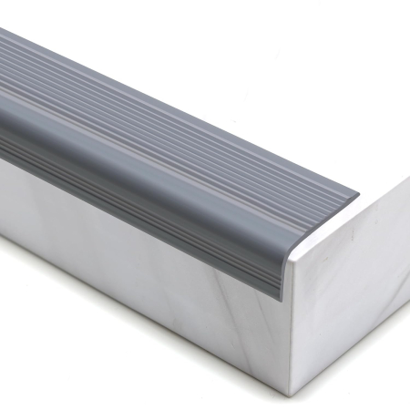 Accesorii scari interioare - Banda siliconica autoadeziva antialunecare, gri rola 10M