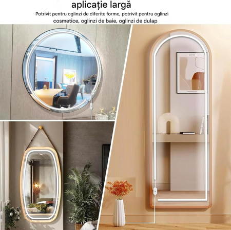 Kit de Lumină reglabila pentru Oglindă 2835 LED-uri, 6000K Alb Rece, 3.36 ML [3]