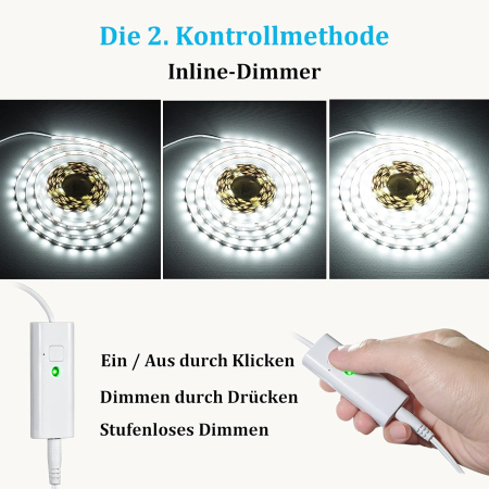 Bandă LED 10 metri Albă, 2 * 5m LED-uri Lumină albă rece 6000K cu telecomandă reglabilă [2]
