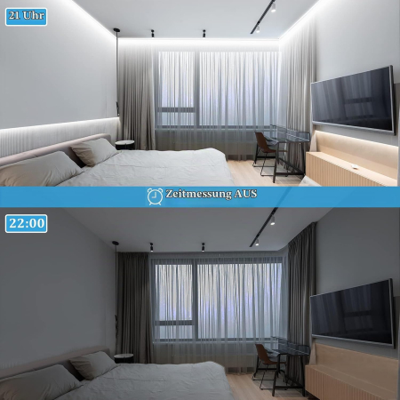 Bandă LED 10 metri Albă, 2 * 5m LED-uri Lumină albă rece 6000K cu telecomandă reglabilă [4]
