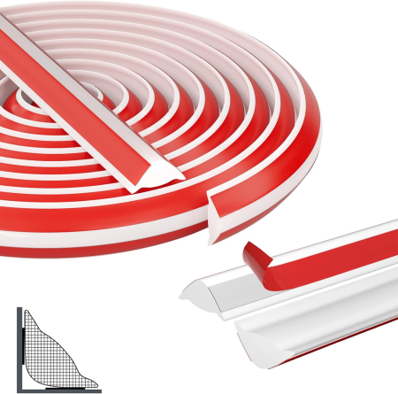 CASA SI GRADINA - Bordură decorativă autoadezivă triunghiulară pentru margini plăci/ pereți – 3m (20×27mm)