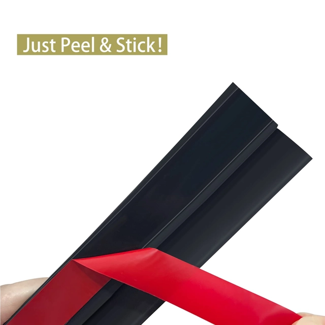 Banda tranzitie intre gresie, parchet, covor, diferenta nivel 5 mm, 35mmx3 m neagra [3]