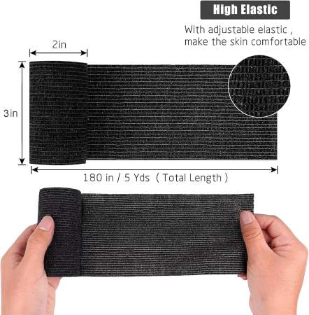 Bandaj autoadeziv elastic pentru prim ajutor sau autobandajare, 8 role de 7.5cmx4.5m, ALBASTRA [1]