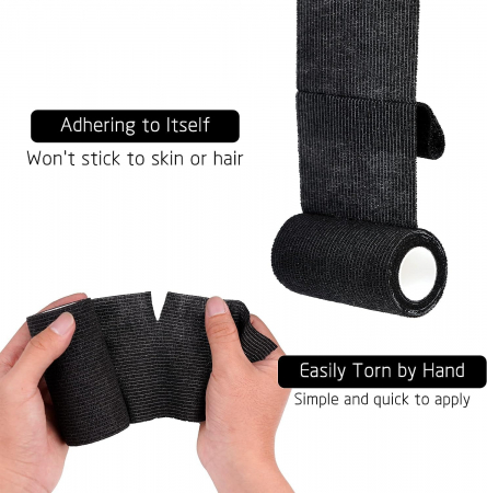 Bandaj autoadeziv elastic pentru prim ajutor sau autobandajare, 8 role de 7.5cmx4.5m, ALBASTRA [2]