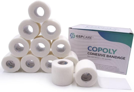 Produse recuperare sportiva - Bandaj autoadeziv 5 cm x 4,5 m, 12 role bandaj elastic coeziv