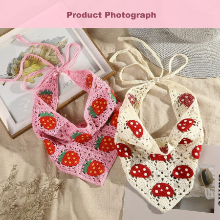 Bandane crosetate cu model floral, set 2 bucati [5]