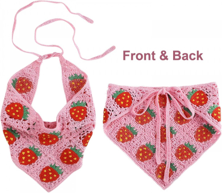 Bandane crosetate cu model floral, set 2 bucati [4]
