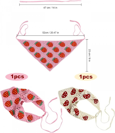 Bandane crosetate cu model floral, set 2 bucati [1]