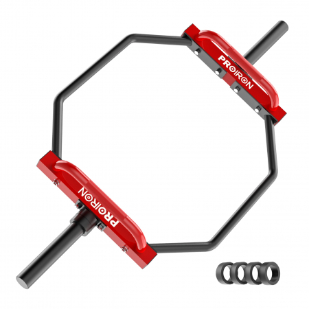 FITNESS - Bară hexagonală pentru greuteti cu cleme pentru genuflexiuni cu sarcină de până la 250 kg