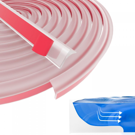 ACCESORII BAIE - Bariera siliconica autoadeziva, garnitura in calea apei 2,5 M, transparenta