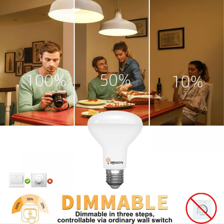 Becuri LED R80 E27 12w, lumina calda 2700K, putere 1100LM- set 6 bucati [2]