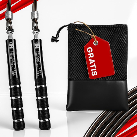 Coarda de sarit profesionala, lungime ajustabila, rotire pe rulmenti [5]