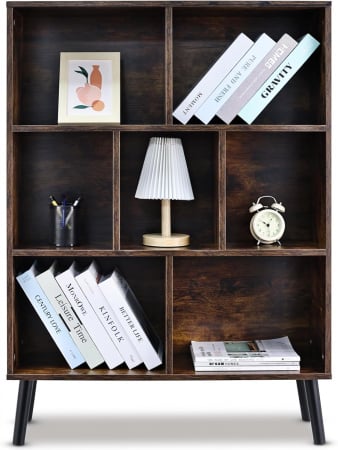 Biblioteca rustica vintage cu 3 nivele ODK [3]
