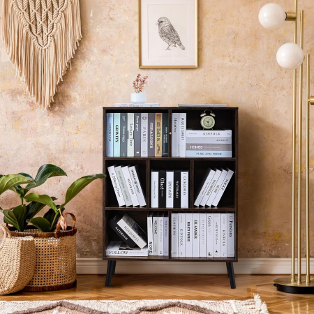Biblioteca rustica vintage cu 3 nivele ODK [1]