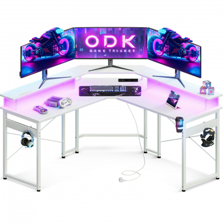 BIROU - BIROU ALB ODK SI METAL  129x129cm