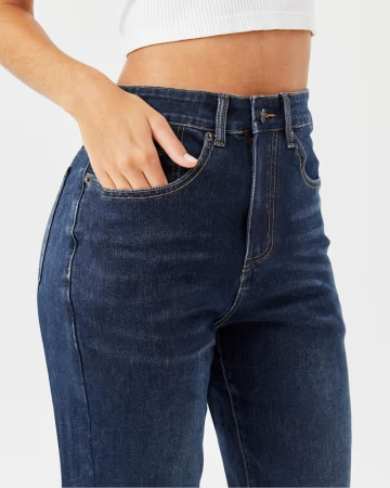 Blugi Damă pentru Femei Înalte, Extra Lungi, Croi Drept, Talie Înaltă, Stretch, Lungime Tall și Extra Tall L [3]