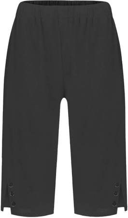 Pantaloni negri 3 sferturi pentru femei, lejeri, respirabili,  M [2]