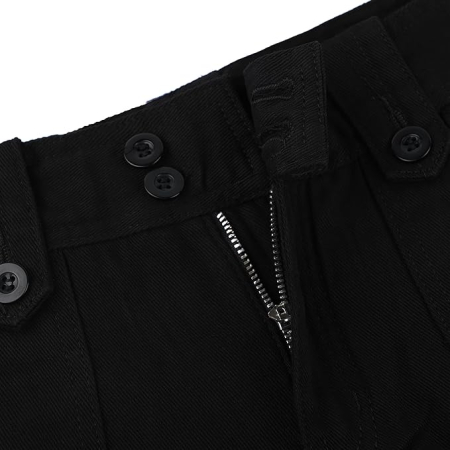 Blugi negri largi pentru femei, buzunare, Gri M [3]