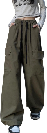 PANTALONI BARBATI - Pantaloni largi, respirabili, pentru uz zilnic, verde inchis L