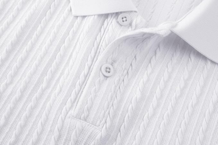 Bluză alb Polo Bărbați Elegancity, Mâneci Lungi, guler inalt, nasturi, 3XL [3]