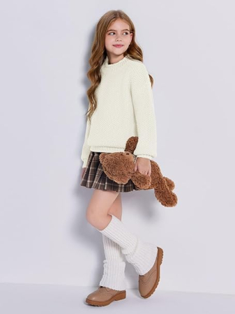 Bluza alba lejera, pentru copii, cu maneci lungi, pulover casual 6 ani [3]