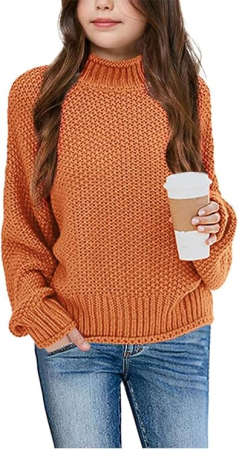 Bluze copii - Bluza maro lejera, pentru copii, cu maneci lungi, pulover casual 13-14 ani