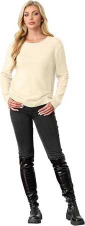 Bluza alba lejera pentru femei, cu maneci lungi, XL [5]