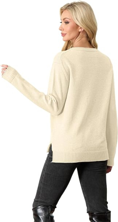 Bluza alba lejera pentru femei, cu maneci lungi, XL [6]