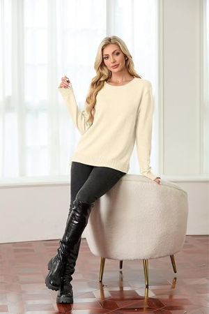 Bluza alba lejera pentru femei, cu maneci lungi, XL [2]