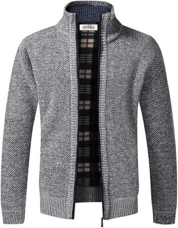 Bluze barbati - Bluza gri lejera pentru barbati, cu maneci lungi, hanorac cu fermoar M