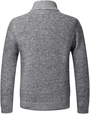 Bluza gri lejera pentru barbati, cu maneci lungi, hanorac cu fermoar M [2]