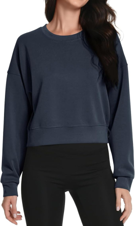 Bluza albastra lejera pentru femei, cu maneci lungi, M [2]