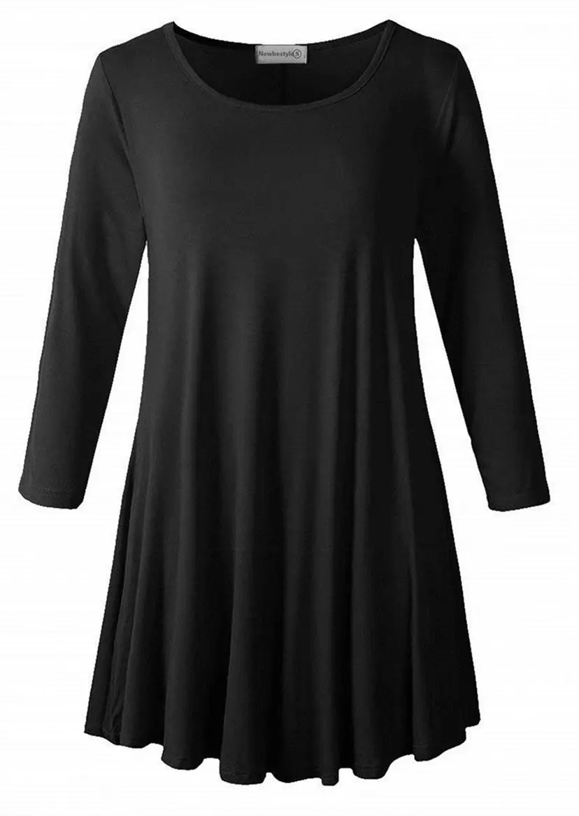 CAMASI FEMEI - Bluza casual larga cu maneci lungi, negru S
