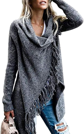 Bluze dama - Poncho damă versatil, model elegant, potrivit pentru sezonul rece – 2 moduri de purtare