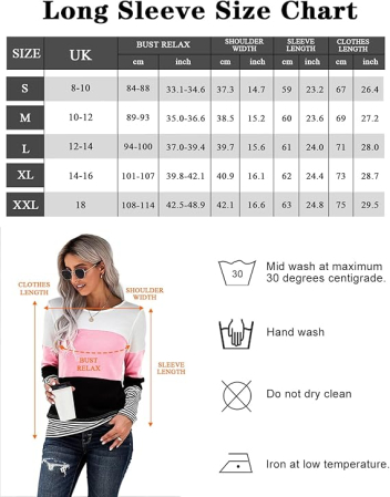 Bluza colorata lejera pentru femei, cu maneci lungi, 2XL [4]