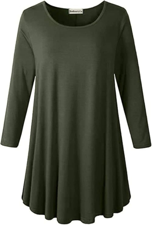 CAMASI FEMEI - Bluza casual larga cu maneci lungi, verde L