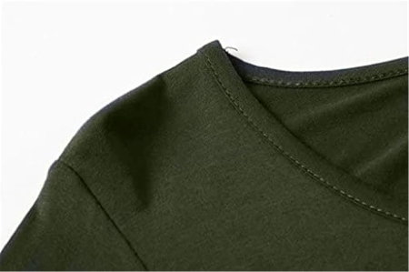 Bluza casual larga cu maneci lungi, verde L [3]