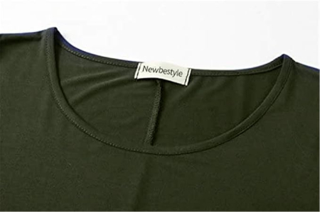 Bluza casual larga cu maneci lungi, verde L [2]