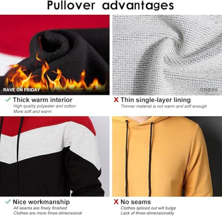 Bluza lejera pentru barbati, cu maneci lungi, hanorac negru, gri, visiniu cu gluga 3XL [3]