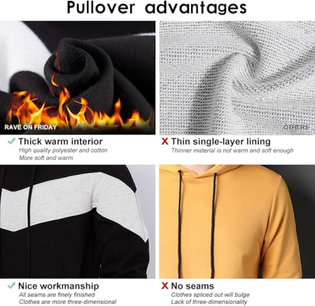 Bluza lejera pentru barbati, cu maneci lungi, hanorac negru, gri, cu gluga 3XL [3]