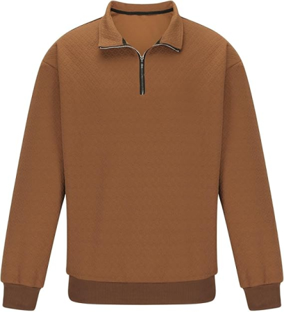 Bluza lejera pentru barbati, cu maneci lungi, pulover Maro cu fermoar 1/4 S [2]