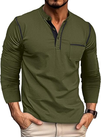 Bluze barbati - Bluza lejera pentru barbati, cu maneci lungi, pulover verde 3XL