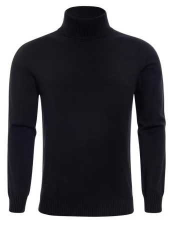 Bluze barbati - Bluza lejera pentru barbati, cu maneci lungi, pulover negru M