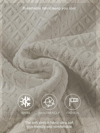 Bluza lejera pentru barbati, cu maneci lungi, pulover Bej cu fermoar 1/4 3XL [4]