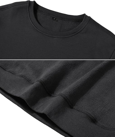 Bluza termica lejera pentru barbati, cu maneci lungi, pulover negru L [3]