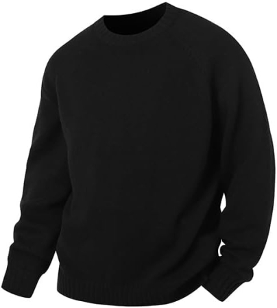 Bluze barbati - Bluza lejera pentru barbati, cu maneci lungi, pulover M Negru